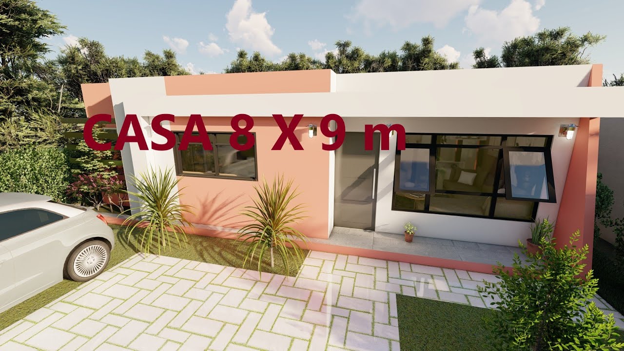 Plano de casa de 9 X 8 metros\ Maison de 9 X 8metres
