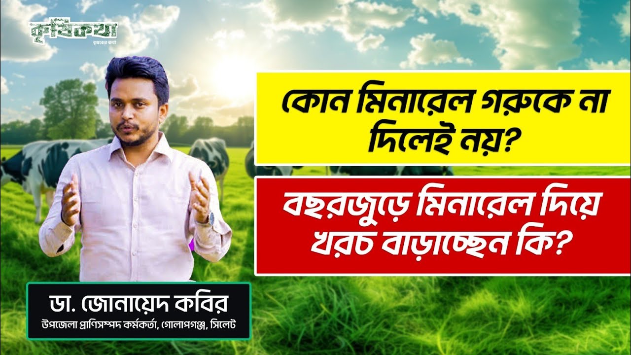 ডাঃ জোনায়েদ কবির জানালেন কখন জিংক,ভিটামিন ,মিনারেল দেওয়া উচিৎ । কৃষিকথা