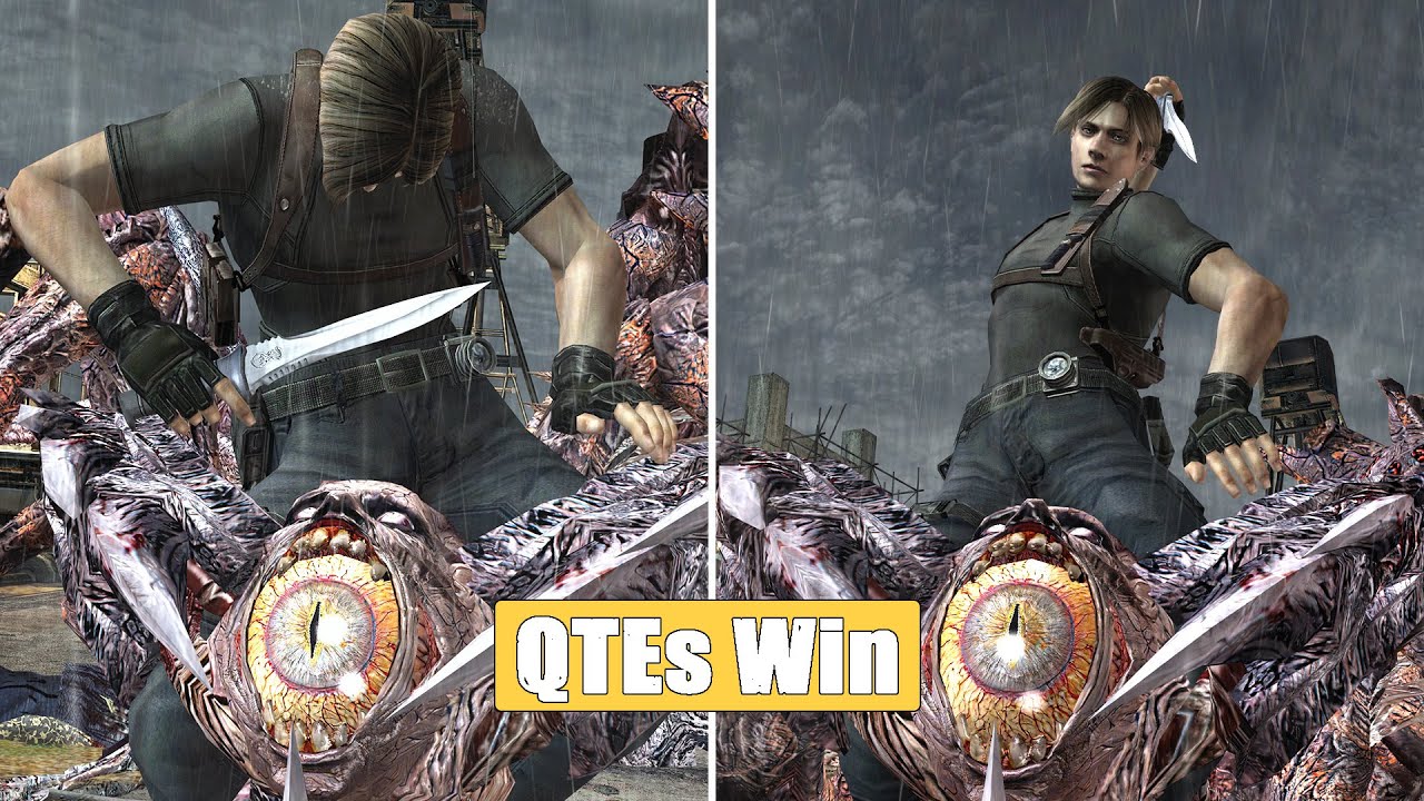 Resident Evil 4 All QTE Scenes 4K 60FPS Ultra (Biohazard 4 All Quick Time Events)
