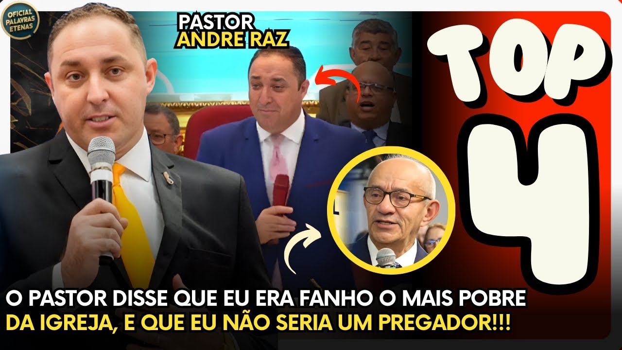 4️⃣ Testemunhos fortes do 👉Pastor ANDRE RAZ!👈 Deus vai falar 4 vezes no seu coração❤️‍🔥