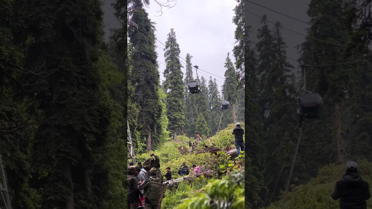 Over 300 tourists stranded in Gulmarg's high-altitude cable cars rescued #shorts