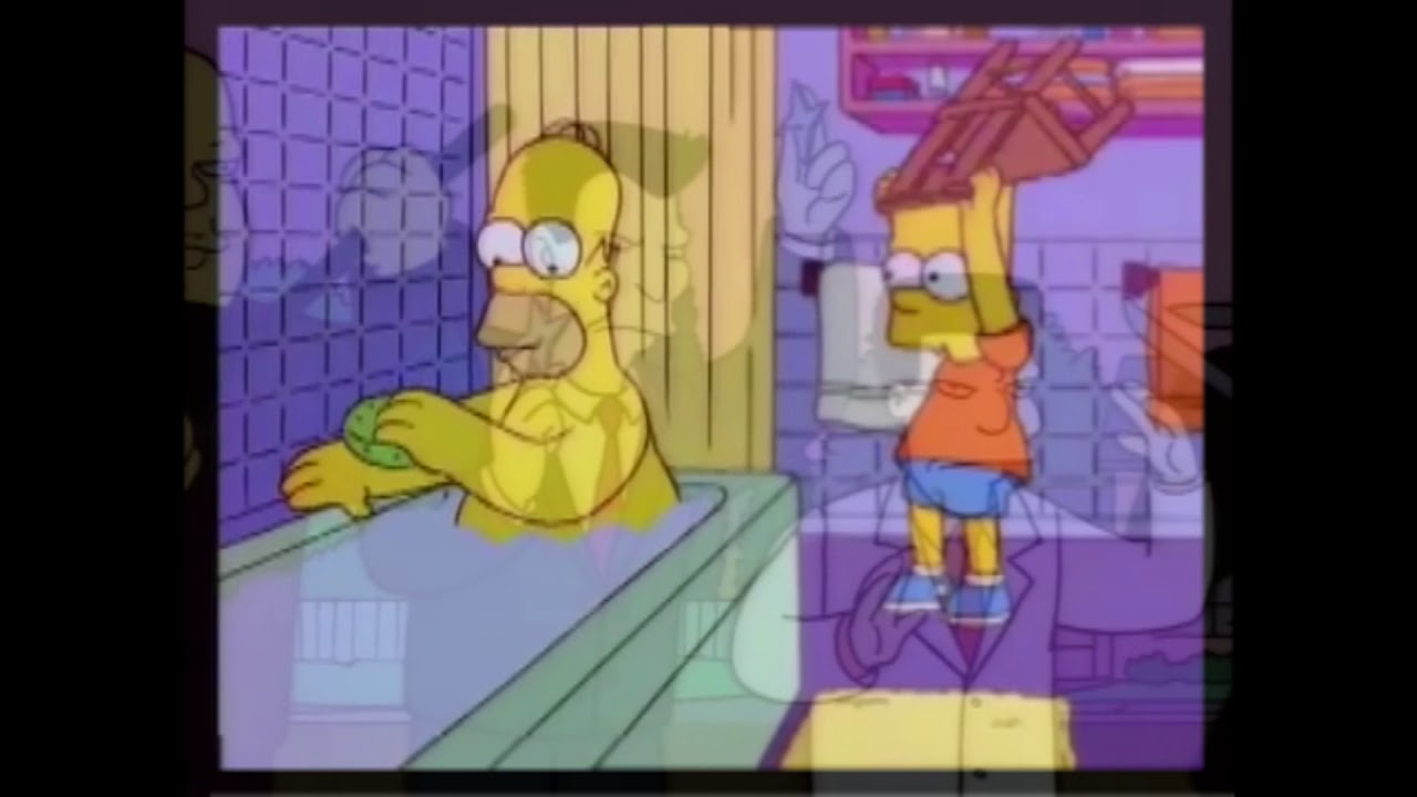 bart hits homer with chair - Mgs snake eater