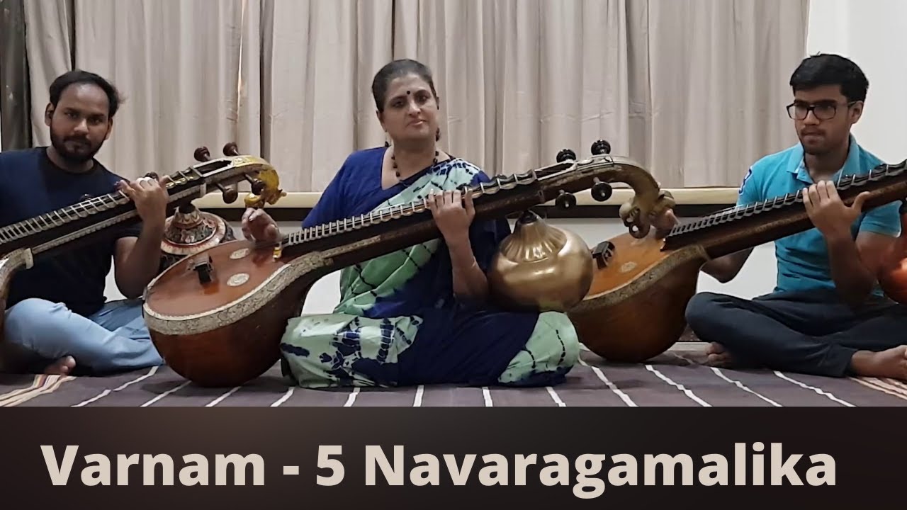 Varnam 5 | Navaragamalika | Watch And Play Series |Beautifu Carnatic musicl varnam