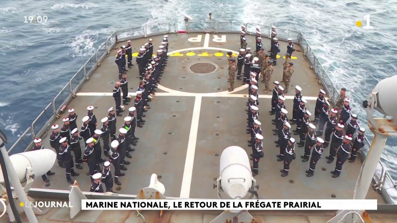 Marine nationale, le retour du la frégate Prairial.