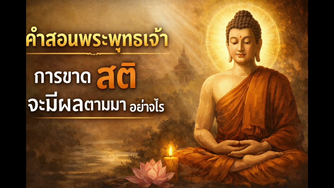 🙏คำสอนพระพุทธเจ้า🙏 : การขาดสติ จะมีผลตามมาอย่างไร | ฟังแล้วได้สติ เตือนใจทุกวัน