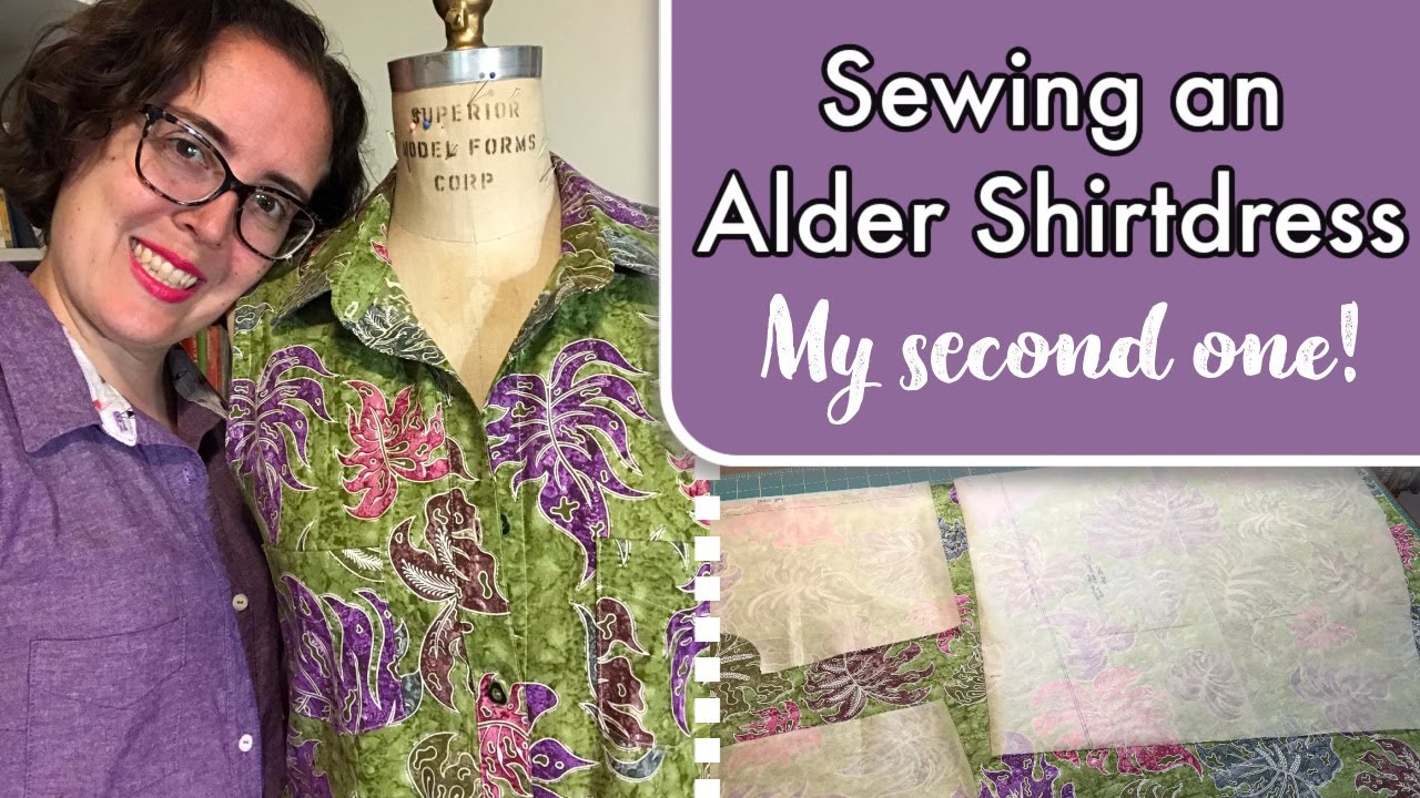 Making an Alder Shirtdress - Out of Stash Fabric - Ruffle Back view B