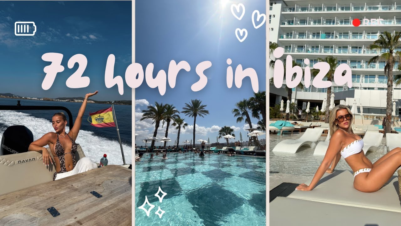 IBIZA vlog (72 hours in ibiza) boat days | pool days | hire car fun 🌴🍹