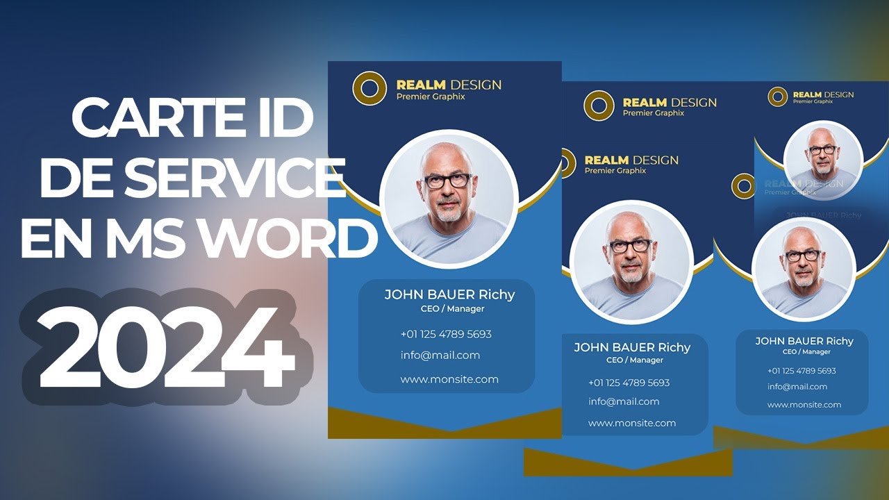 Création d'une Carte ID de Service en Ms Word facilement