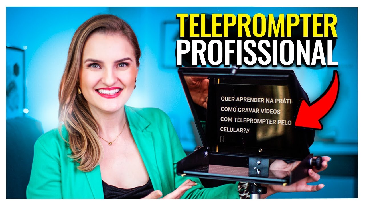 MELHOR TELEPROMPTER PORTÁTIL para CELULAR E CÂMERA 2025 | Como Gravar Vídeos com Texto na Tela