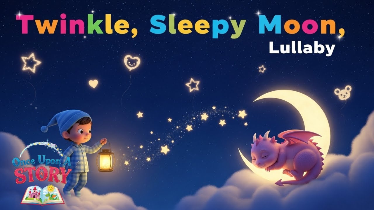 Twinkle, Sleepy 🌙 Moon Lullaby 😴 | Kids Bedtime Songs | ✨ 💫🐉