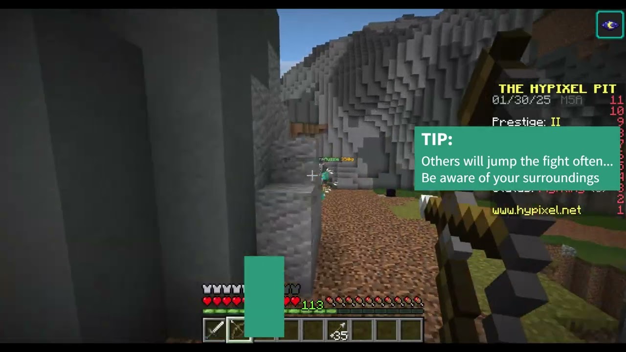Minecraft PvP Guide/Tutorial - Bowspam - How to bag a bounty on Hypixel's ThePit gamemode