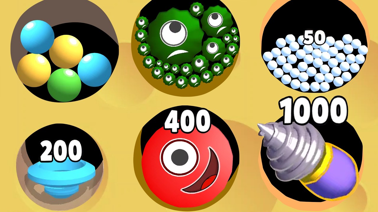 DIG THIS (vs) HUNGRY BALLS (vs) SAND DRILL - New Update! Satisfying ASMR Gameplay (Draw To Smart)