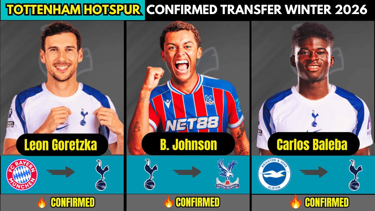 ✅ TOTTENHAM HOTSPUR CONFIRMED WINTER TRANSFERS 2026! 🤪🔥 FT. Johnson To Crystal Palace, Goretzka...
