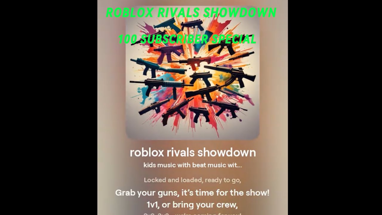 ROBLOX RIVALS SHOWDOWN. OFFICIAL MUSIC VIDEO! 100 subscriber special :)