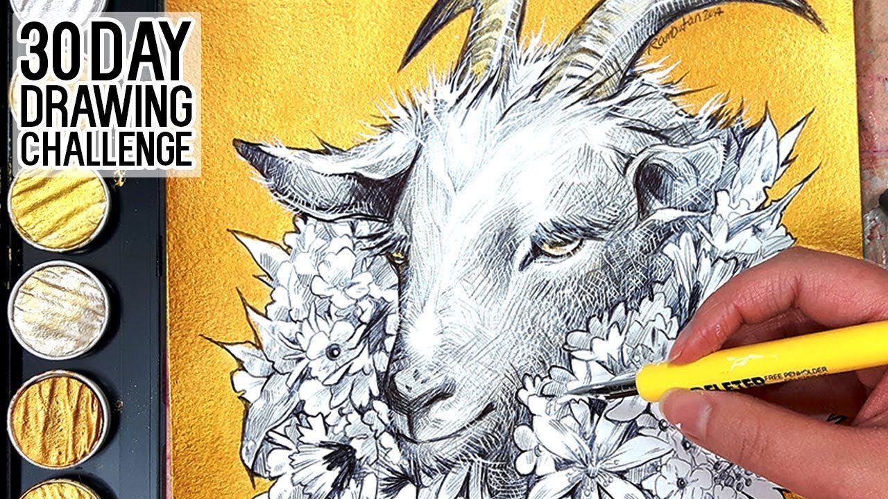 Goats in Mythology ★ DAY 6 ★ [30 Day Drawing Challenge]