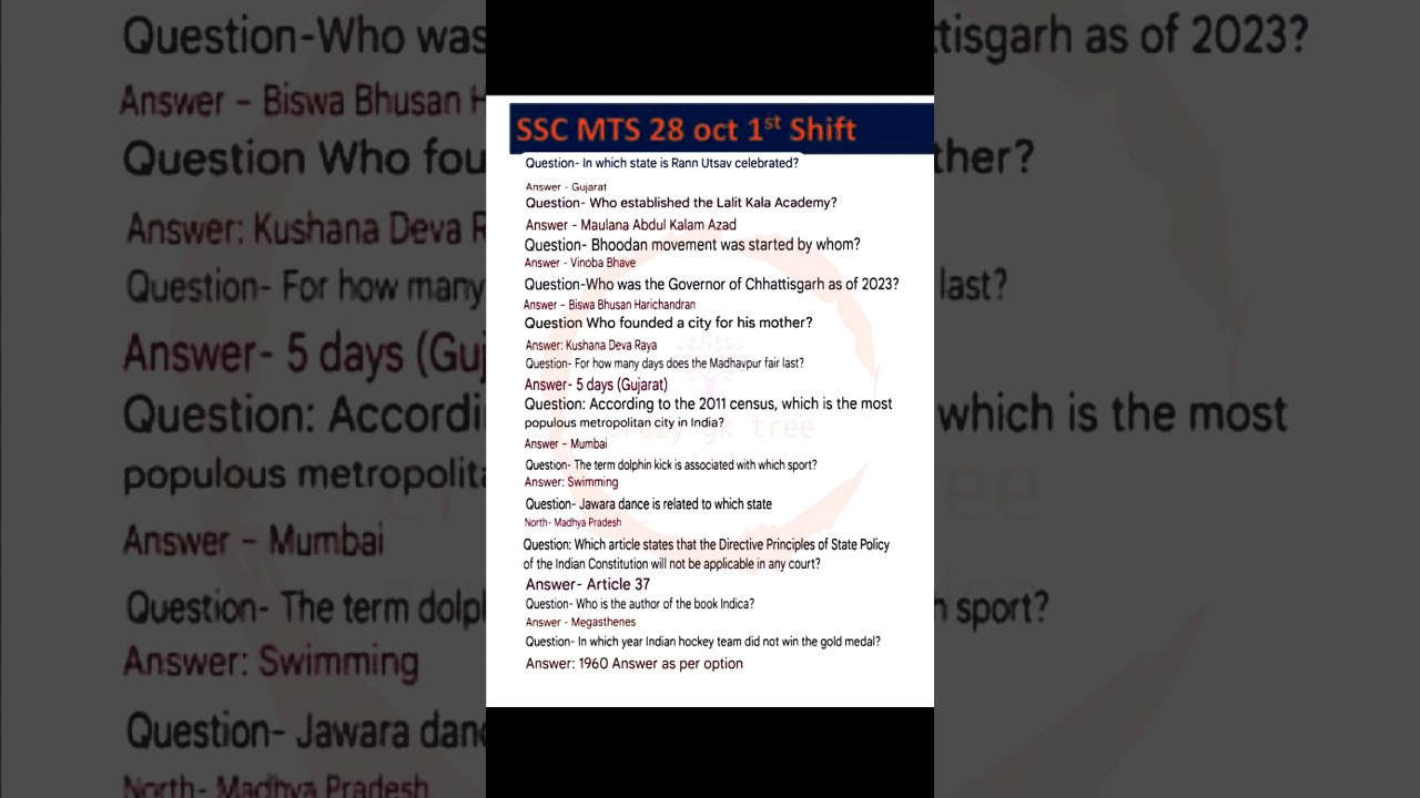 SSC MTS Exam Analysis 2024| SSC MTS Paper analysis today| 28 oct 1st shift| ssc mts paper solution