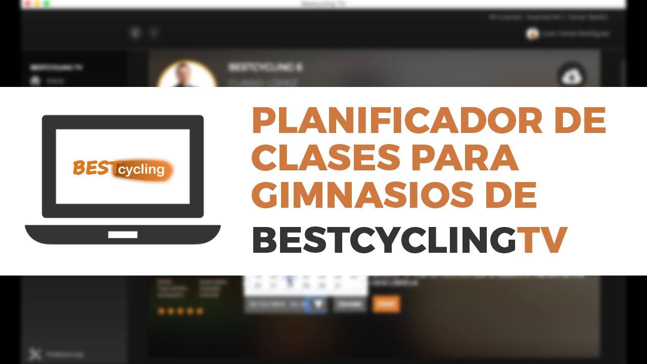 Planificador de clases para gimnasios de la app de escritorio de BestcyclingTV