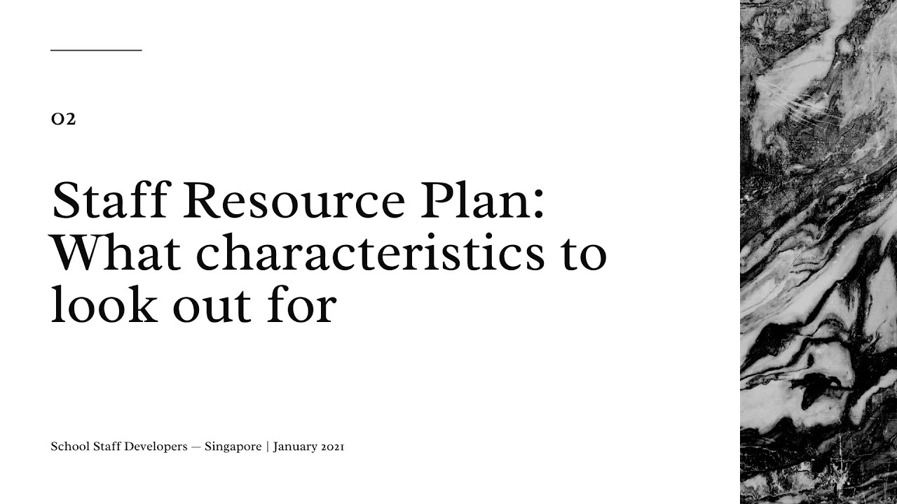 #02 - Staff Resource Plan: What characteristics to look out for