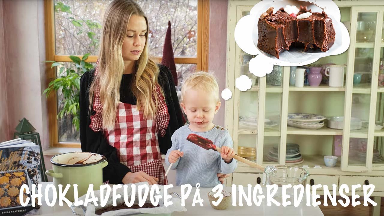 Chokladfudge på 3 ingredienser | Baka med Frida