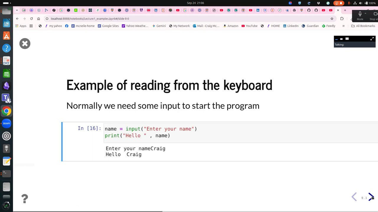 Comp5000 basic examples of python