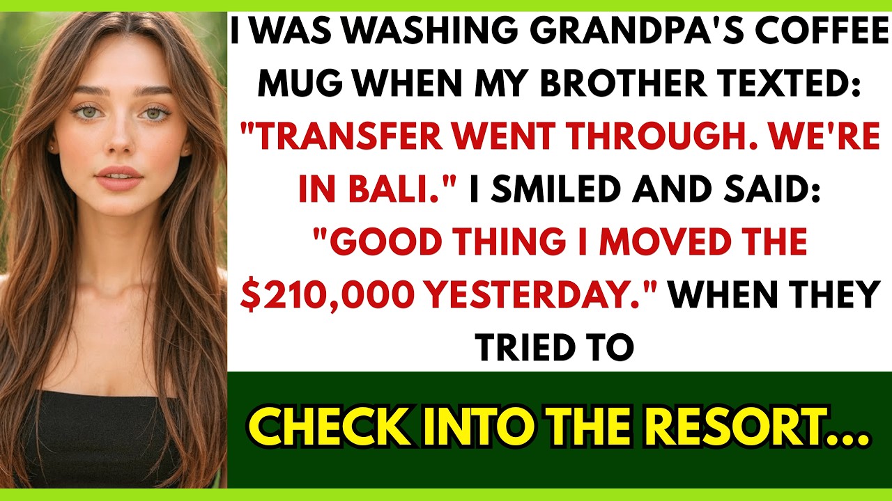 My Brother Flew To Bali With Grandpa's Inheritance While I Was At The Funeral, Then Came Home…