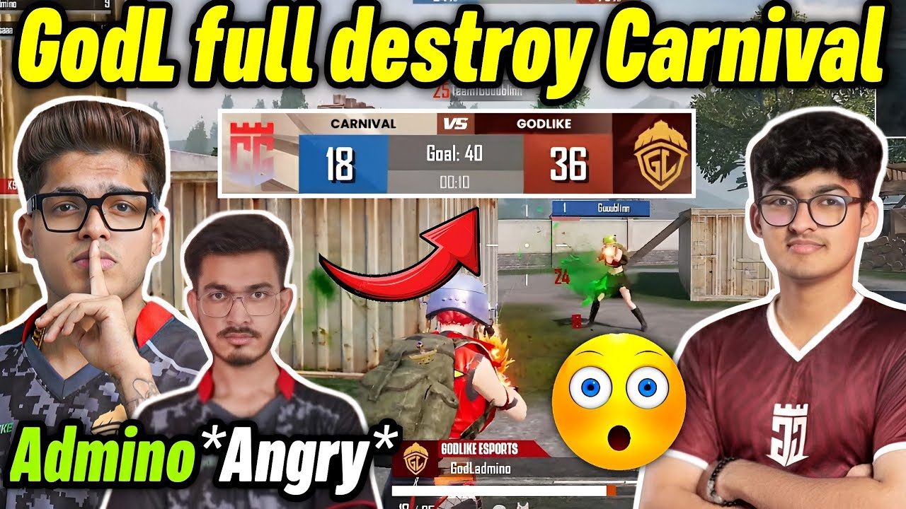 Godlike full destroy Carnival in Tdm battle 🥵 Goblin Neyo shocked by Admino 😲