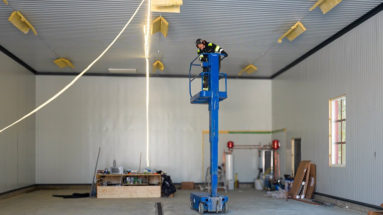 Garage Build: Ceiling installed & Lake Heat System Started