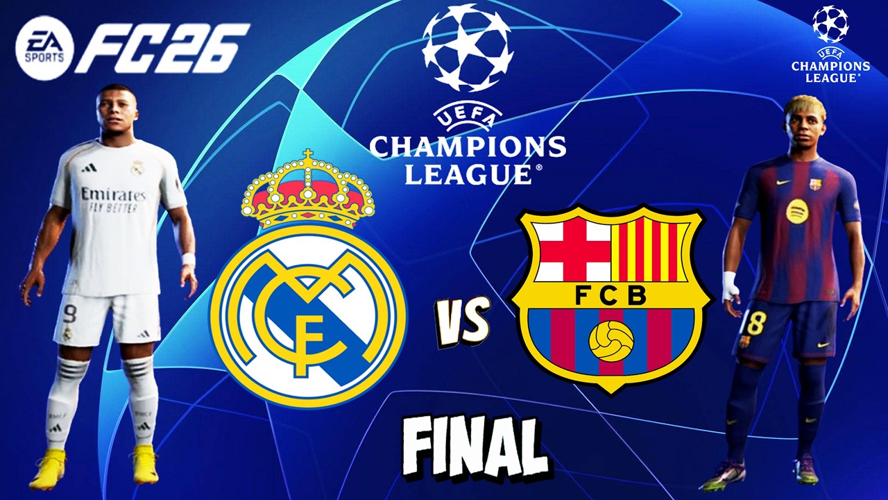 FC 26 - Real Madrid vs Barcelona Ft. Mbappe, Yamal | UEFA Champions League Final