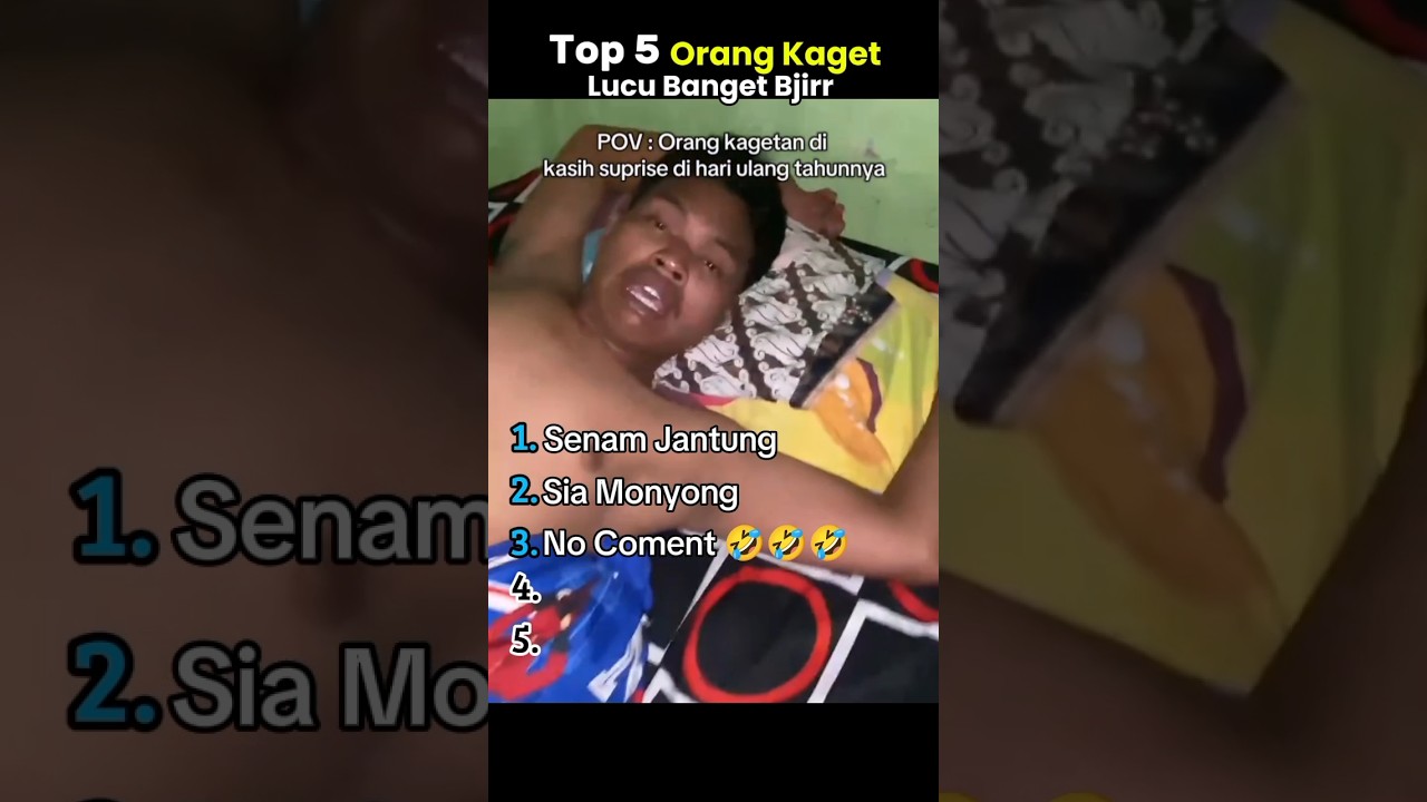 Top 5 Orang Kaget 🤣 Lucu Banget Bjirr #lucu #ngakak