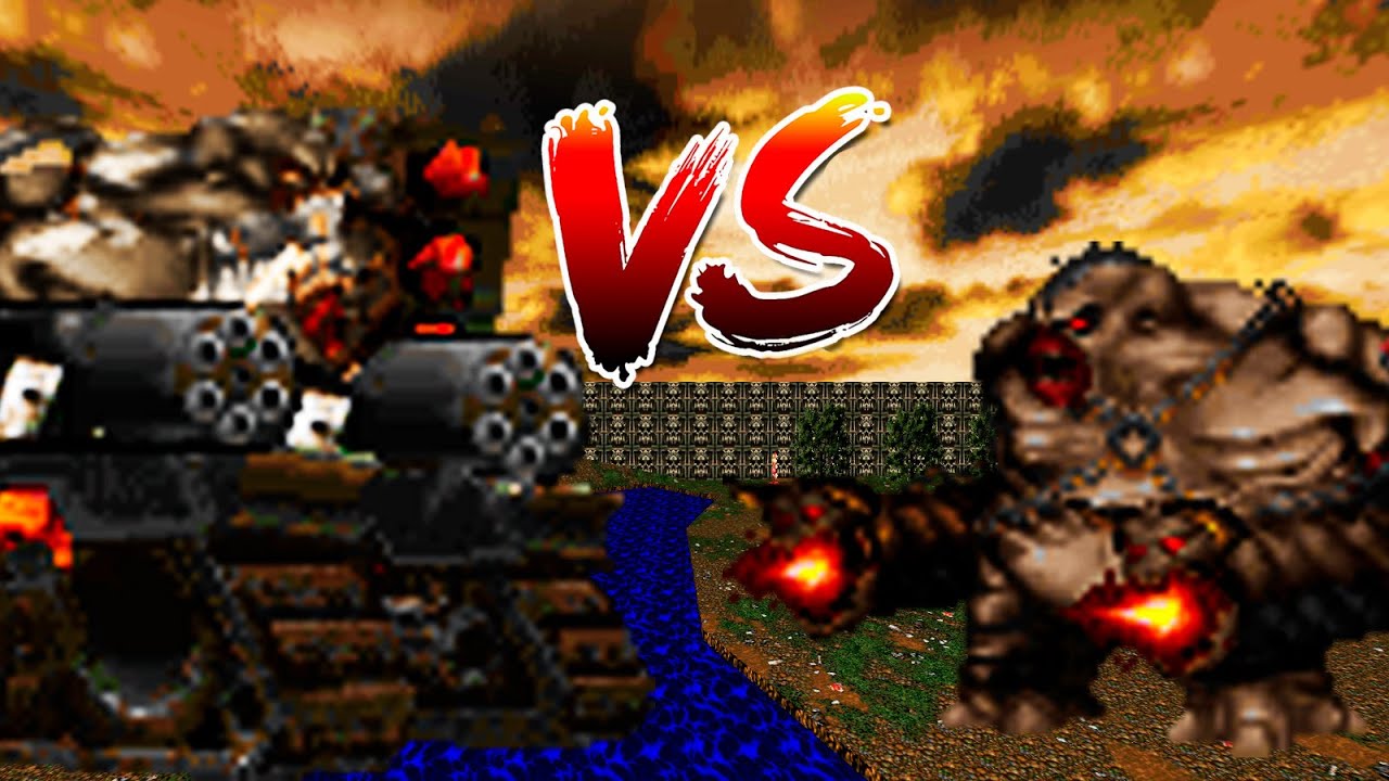 Juggernaut vs Volcabus - BRUTAL DOOM Monster Infighting