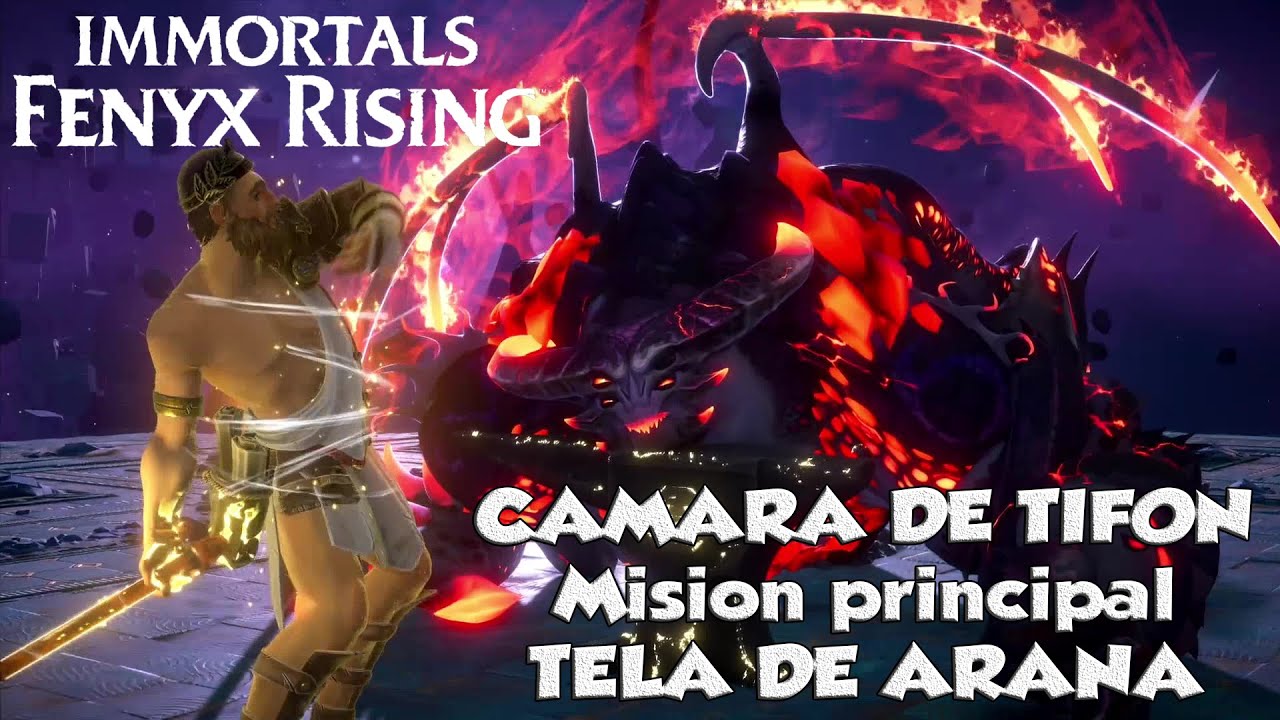CAMARA DE TIFON para la ultima mision principal TELA DE ARAÑA en IMMORTALS FENYX RISING