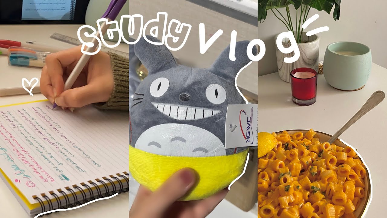 فلوق دراسة  📖✨ : يوميات طالبة ثانوية • تسوق • طعام • والكثير من الدراسة 💌 ! Study vlog