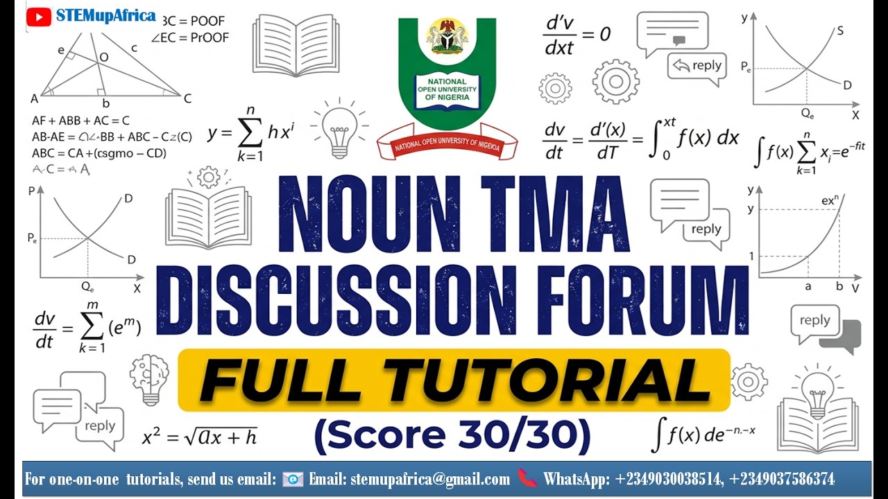 NOUN e-learn Portal: Discussion Forum & TMAs Tutorials