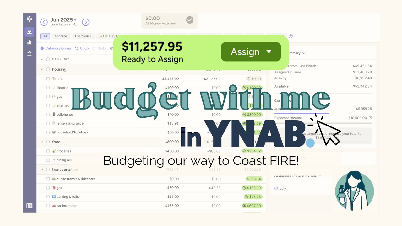 YNAB Budget with Me! 💸 | July 2025 | $170k gross income