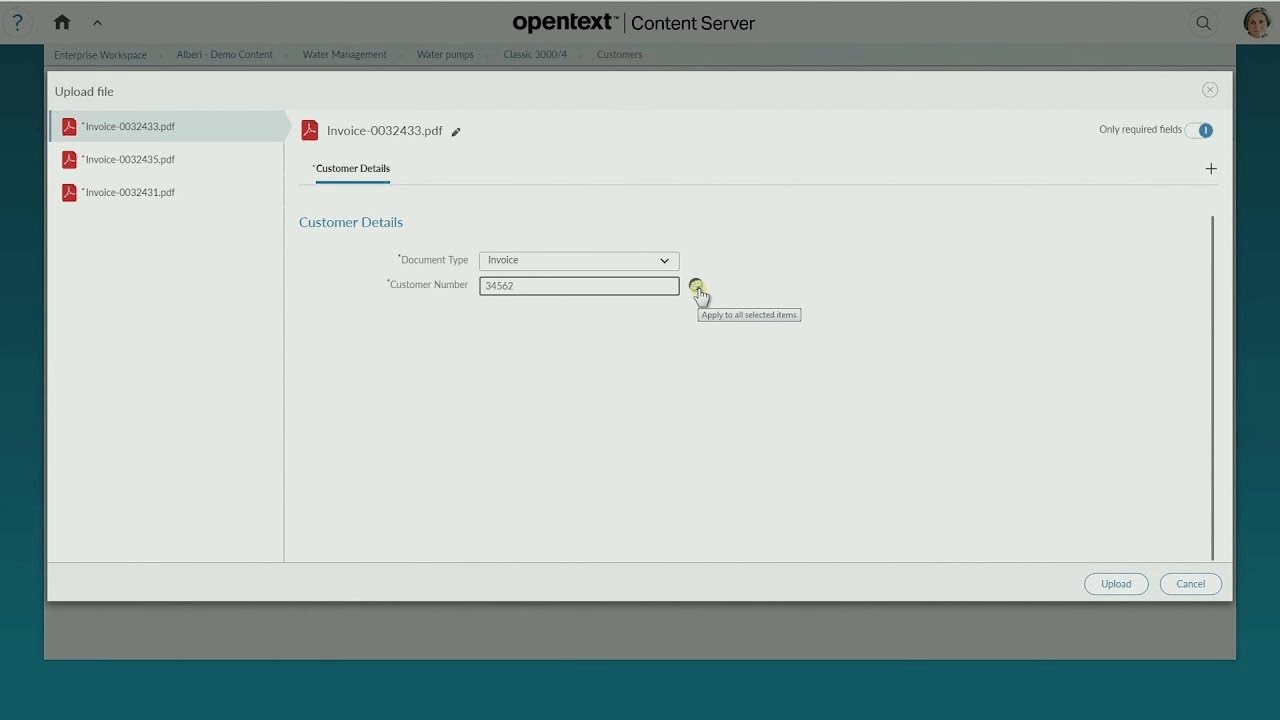 Добавление контента | Краткая демонстрация OpenText Content Suite