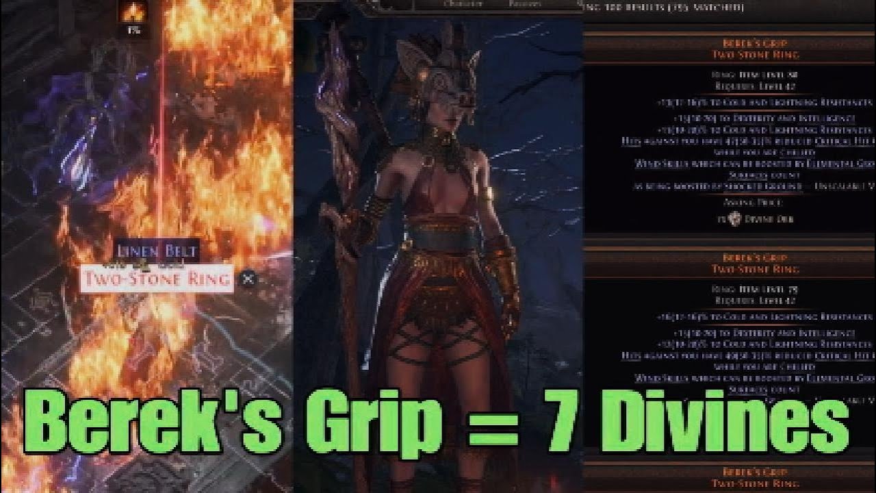 Path of Exile 2 Berek's Grip Drop Location T0 Unique Ring Worth 7 Divine Orbs
