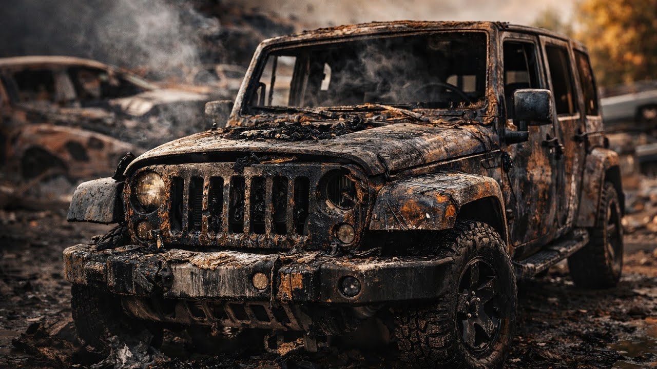 ASMR Car Restoration | Burnt 2012 Jeep Wrangler Restored to New
