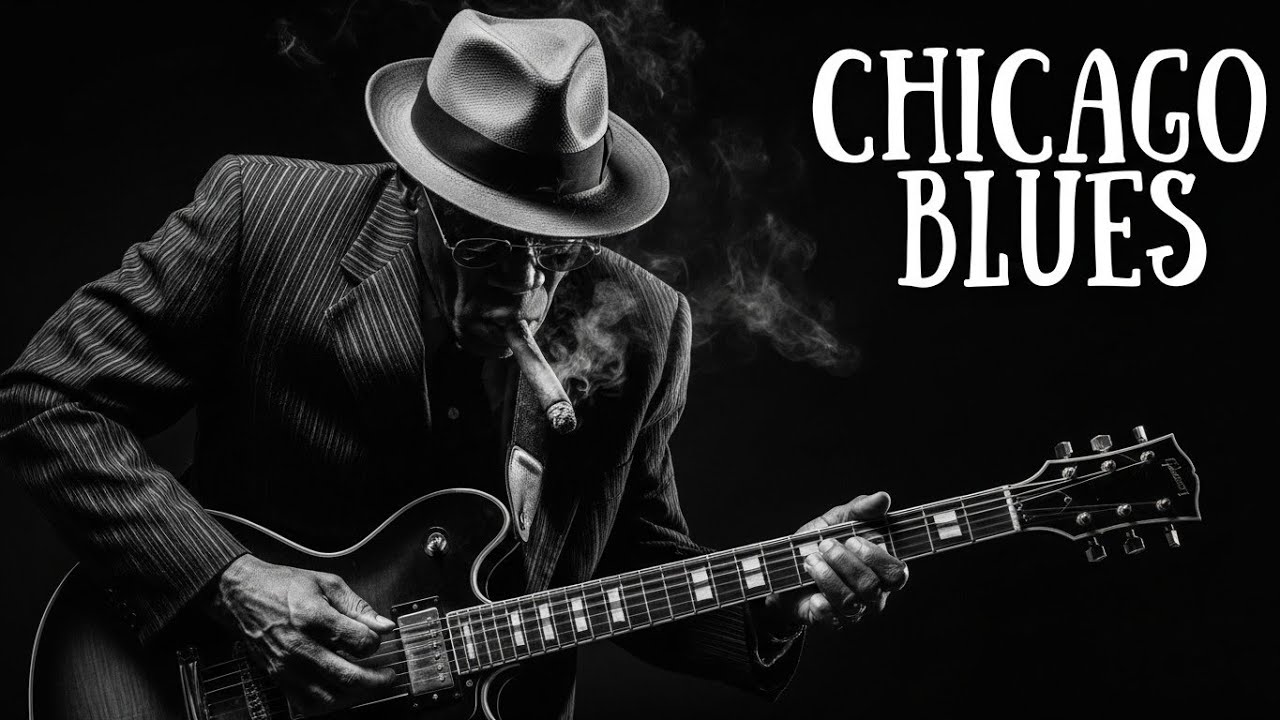 Chicago Blues in the Rain – Whiskey Pour & Sad Guitar