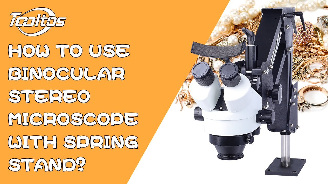 How to Use Jewelry Binocular Stereo Microscope With Spring Stand Miniature Inlay Microscope?