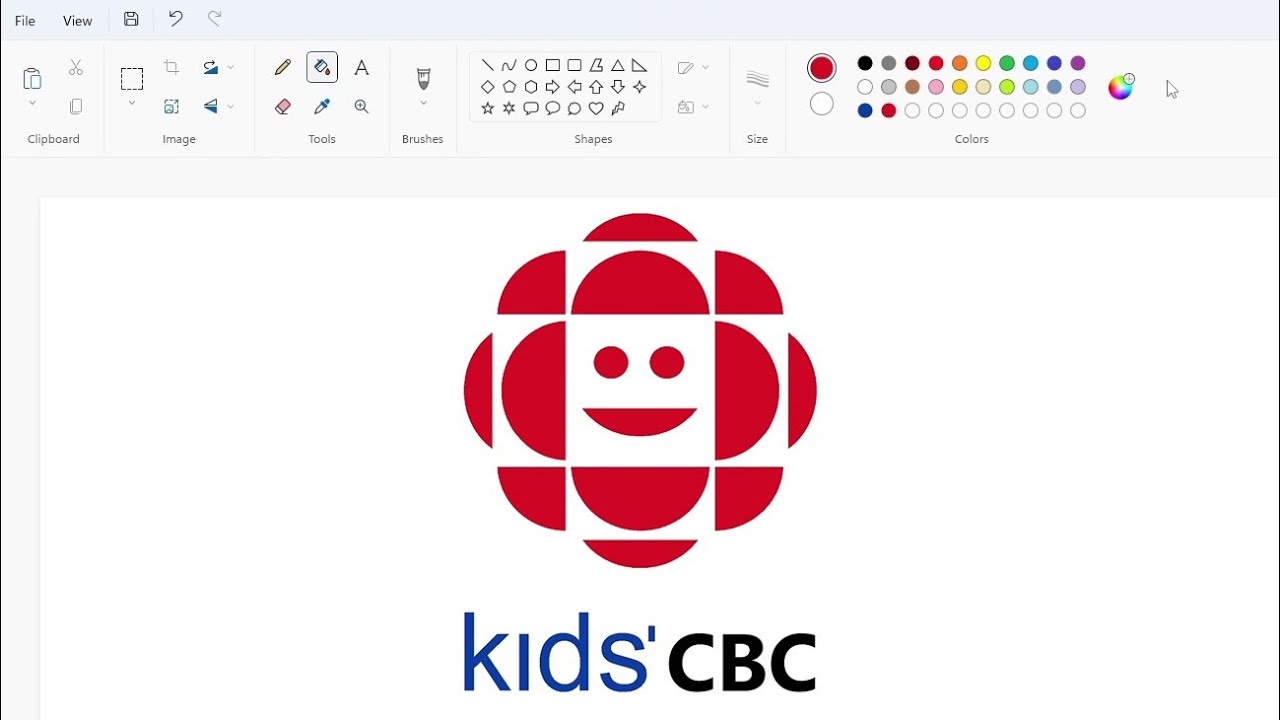 How to draw the CBC Kids logo using MS paint | How to draw on your computer