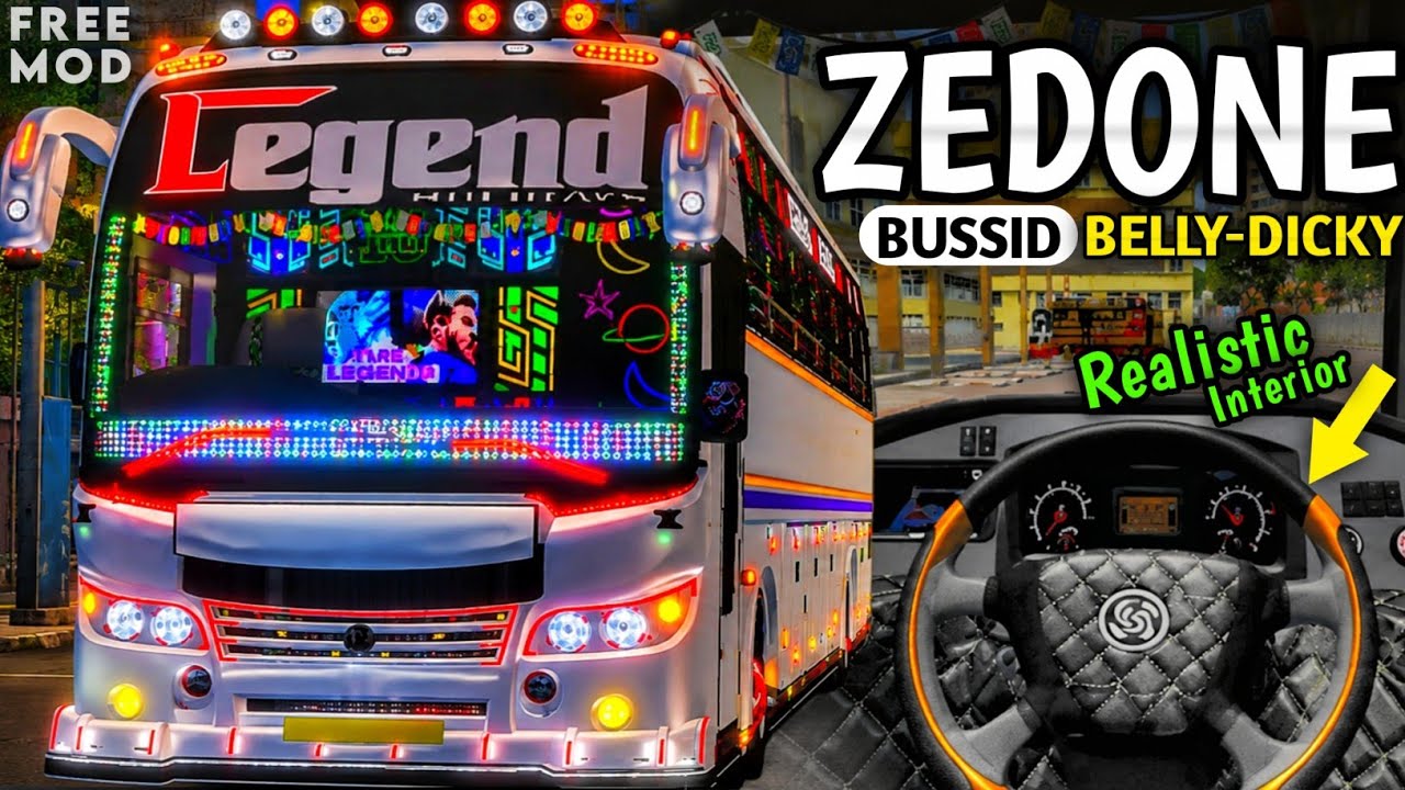 New ZEDONE BUS MOD For Bus Simulator Indonesia | Free Mod | New Bus Mod For Bussid | #bussidmods 