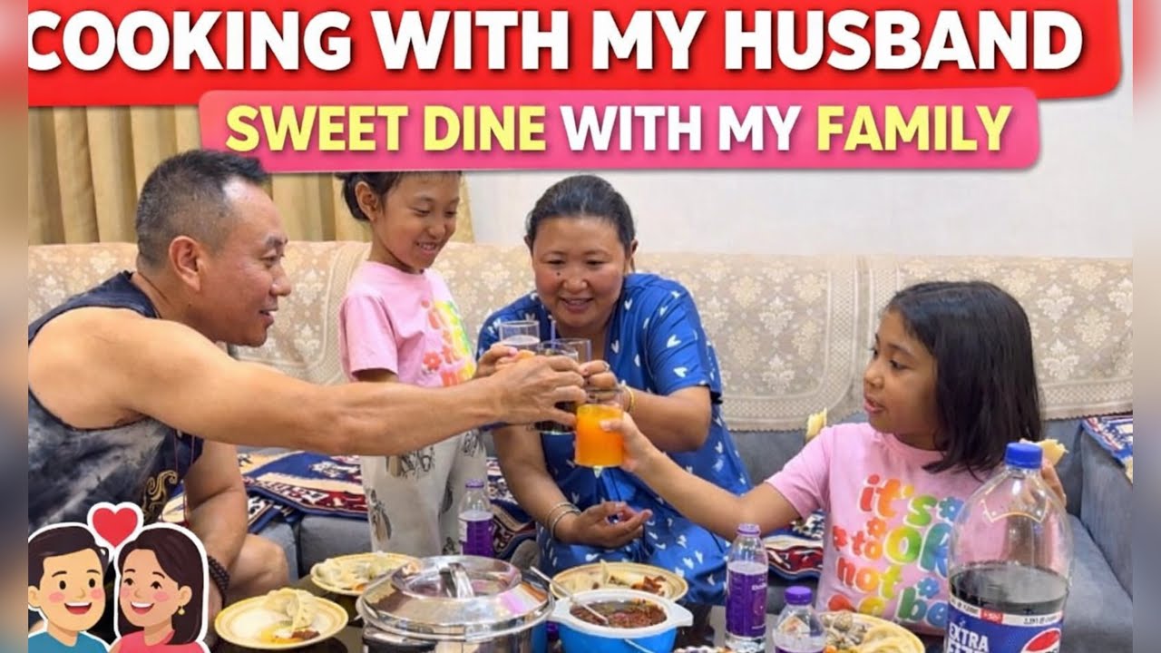 Cooking with my husband, sweet dine moment with my family/Mundgod