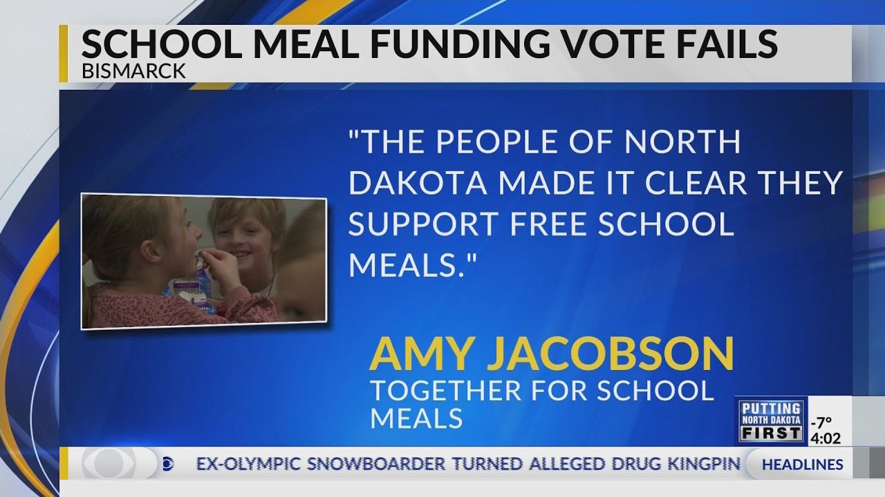 ND Legis: School Lunch Bill Fails