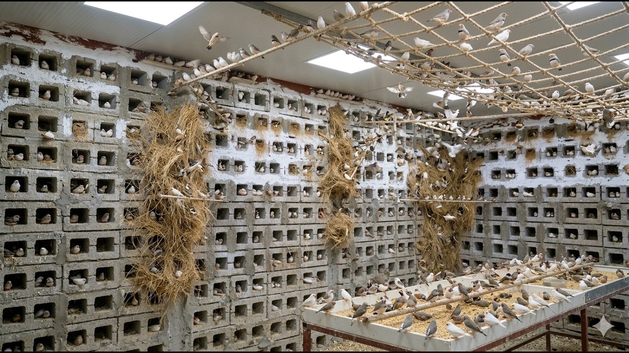 500+ Zebra Finch Farm | Full Orange & Half Orange Exhibition Finches | Breeding Progress Tour 🐥🔥