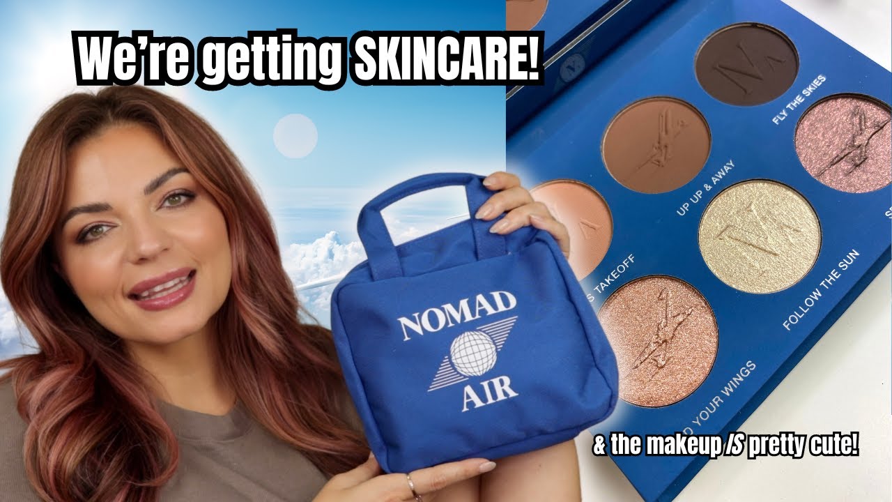 NOMAD AIR ✈️ New SKINCARE and Travel Eyeshadow Palette from Nomad Cosmetics!
