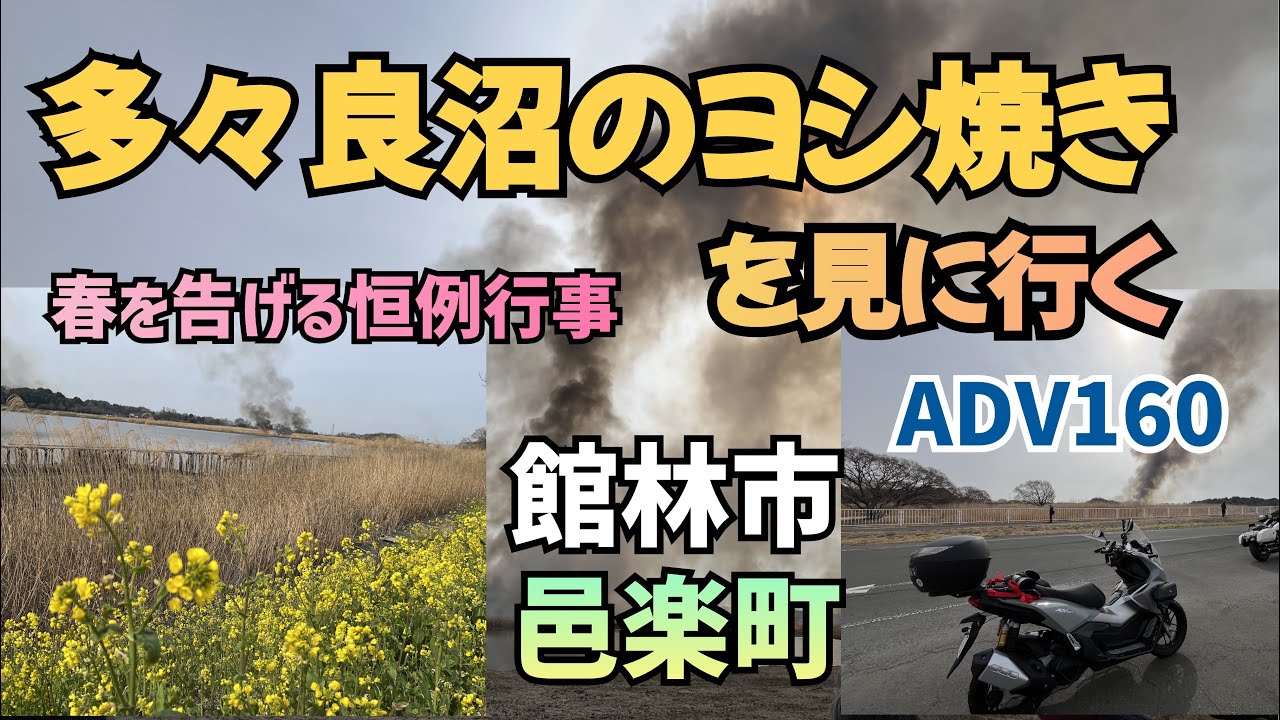 春を告げる【多々良沼のヨシ焼き】～ADV160