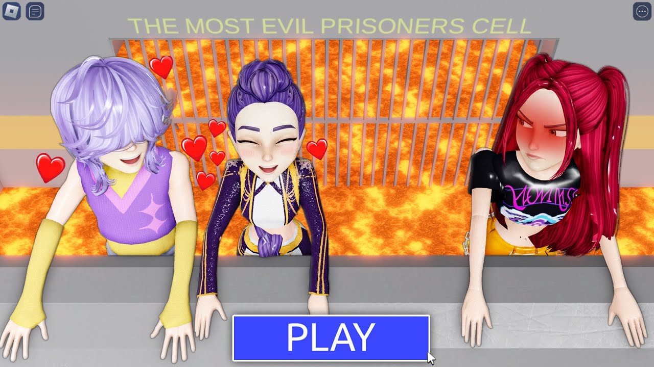 K-POP BABYJINU, RUMI MIRA, NEEDS HELP! BARRY'S PRISON RUN LAVA! #roblox #obby