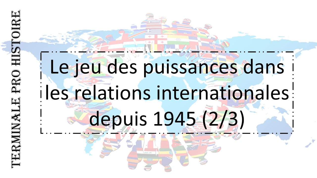 TERMINALE PRO HISTOIRE Le jeu des puissances dans les relations internationales (2/3)