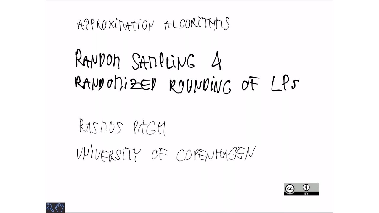 Lecture 04: Random sampling and randomized rounding of LPs