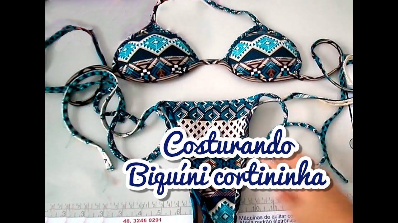 Costurando Biquíni Cortininha